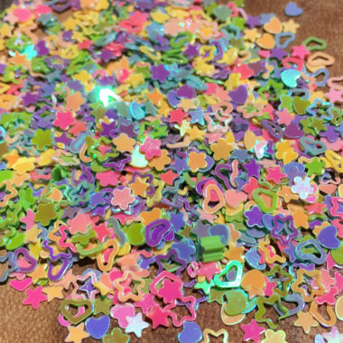 JPACO Colorful Manicure Glitter Confetti (100 Grams/3.5oz, Equal to 1 Cup!) Tiny Mix of Confetti (2 to 4mm) for Birthdays, Nail Art, Slime, Party Decorations, DIY Crafts