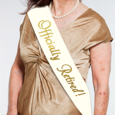 JPACO Officially Retired! Sash – Novelty Retirement Sash for Men & Women. Great for Work Party, Events, Party Supplies, Gifts, Favors, Decorations. Fits All Sizes